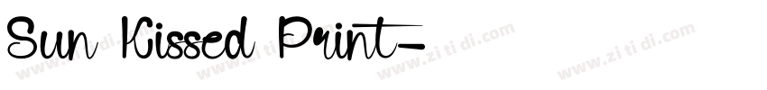 Sun Kissed Print字体转换